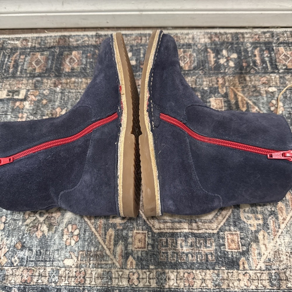 EUC!‎ Mini Boden girl shoes 33 Chelsea Boots blue Suede - Picture 5 of 6